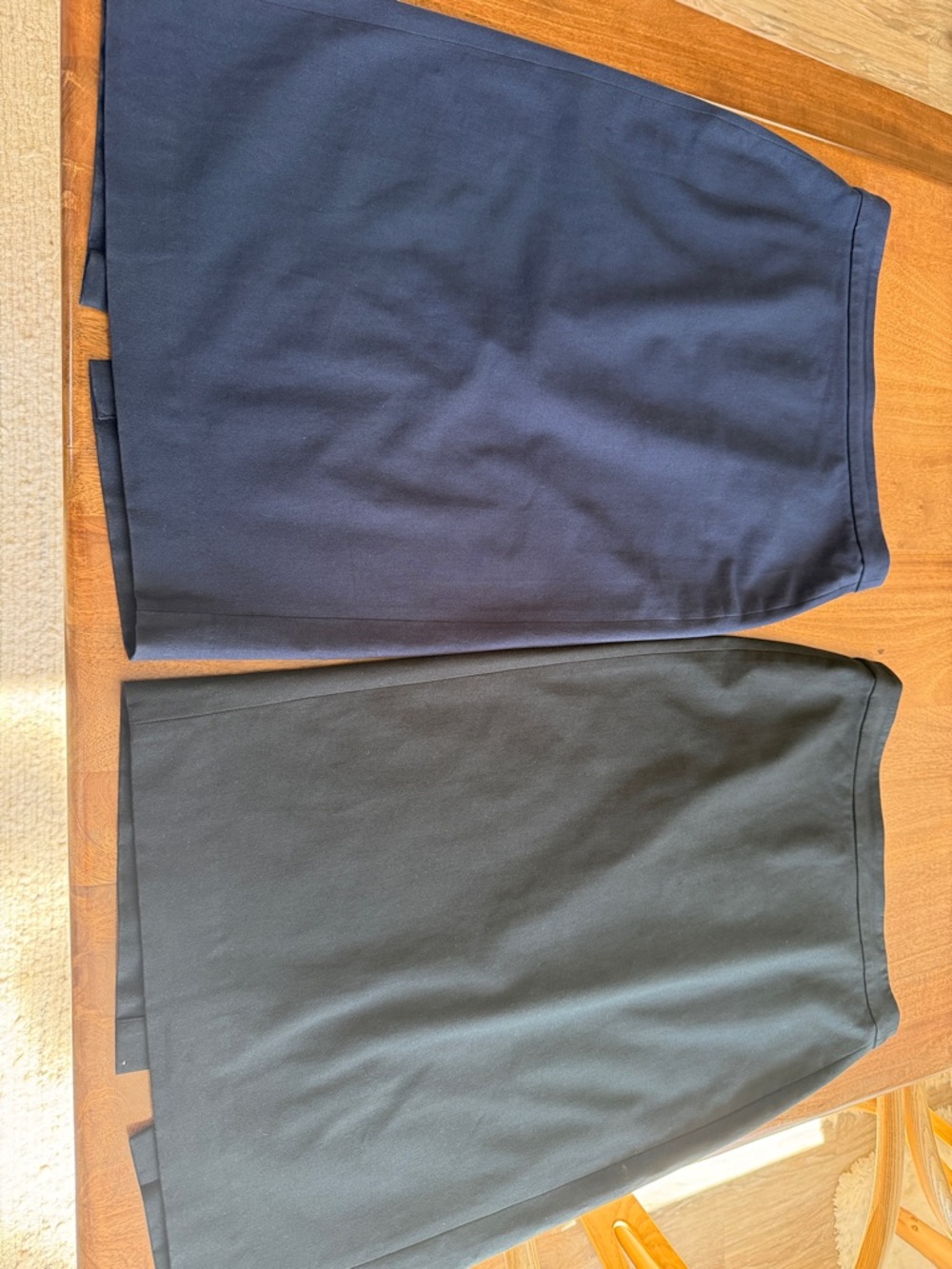 J. Crew Navy and Black Pencil Skirts